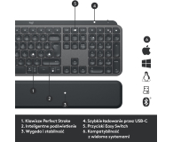 LOGITECH Klawiatura MX Keys Plus z podpórką na nadgarstki 920-009416 - 597345 - zdjęcie 11